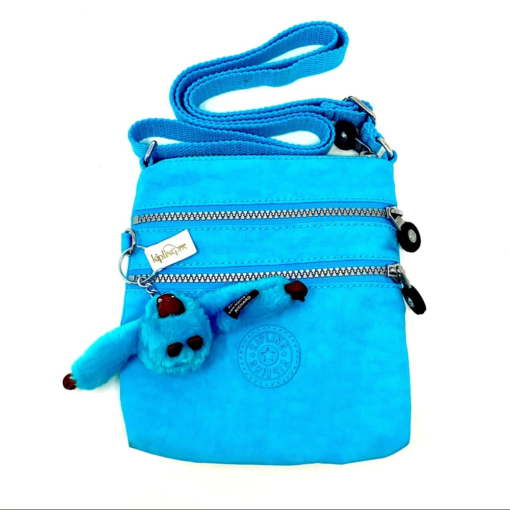 Kipling Keiko Blue Crossbody With Richard Keychain